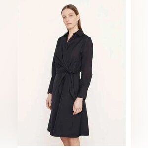 Vince Long Sleeve Wrap Shirt Dress